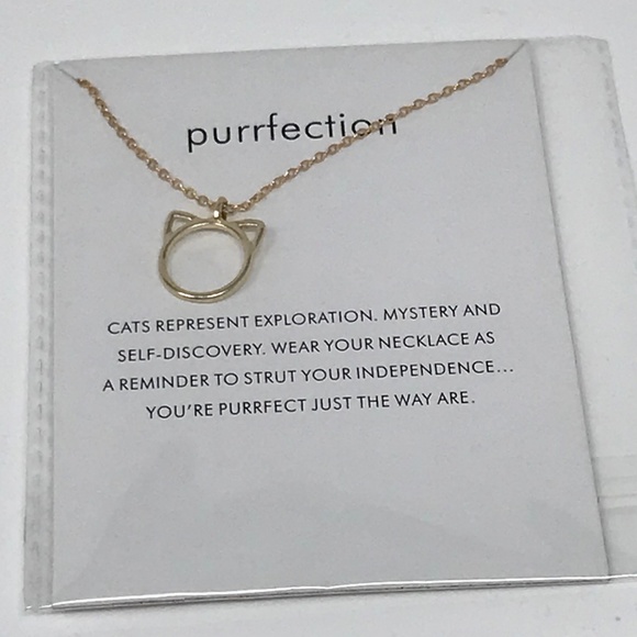 Purrfection Cat Necklace with Card - Picture 3 of 3